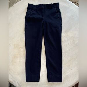 J.Crew Slim Crop Cameron in Navy Blue Four Season Stretch Pants 00P, Petite